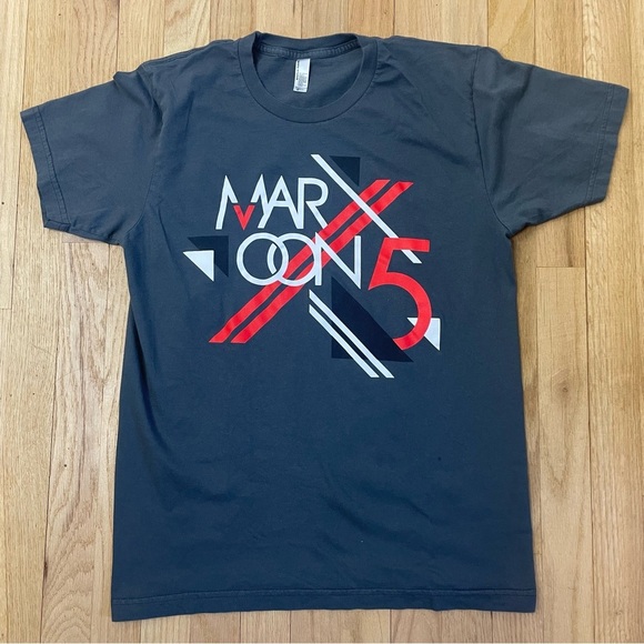 Maroon 5 Tour T-Shirt Medium Gray Band 2013 Concert Pop-Rock Vintage Merch - Picture 1 of 11